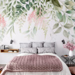 Wall murals Elegant floral design with pastel hues.