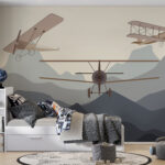 Wall murals Two airplanes flying in the air