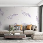 Wall murals Pattern of purple flowers
