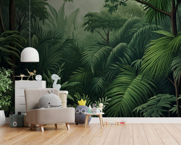 Lush rainforest with dense foliage Wall murals Lush rainforest with dense foliage