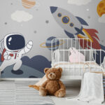 Wall murals Planet with rings around it