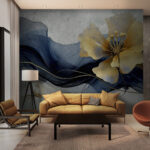 Wall murals Elegant Bloom in Ethereal Flow