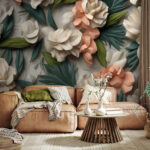 Wall murals Floral design with intricate details.