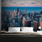 Wall murals High rise building with many windows