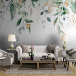 Wall murals Elegant foliage with delicate accents.