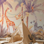 Wall murals Jungle animals enjoying the sunshine.