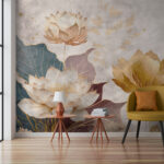 Wall murals Elegant lotus blossoms in subtle hues.