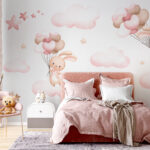Wall murals White star on a white background