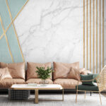 Wall murals Elegant lines on a marbled backdrop.