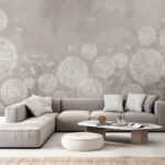 Wall murals Dandelions dancing in the breeze.