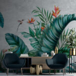 Wall murals Hummingbird flying in the air