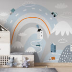 Wall murals House on a mountain