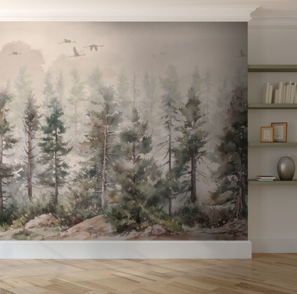 Watercolor of a tree Wall murals Watercolor of a tree