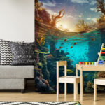 Wall murals Underwater paradise with vibrant corals.