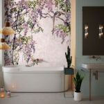 Wall murals Painting of birds on a branch