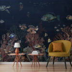 Wall murals Turtle swimming in the water