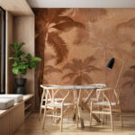 Wall murals Palm tree on a paper