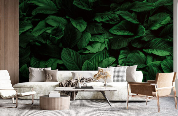 Wall murals Wall murals Lush green leaves in harmony. (SKU: u94382)
