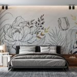 Wall murals Drawing of a tulip