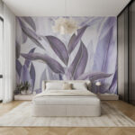 Wall mural Purple leaves on a soft backdrop