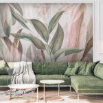 Wall murals Elegant leaves intertwine with grace.
