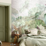 Wall murals Birds and foliage in peaceful scene.