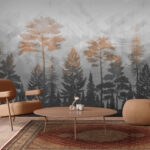 Wall murals Group of trees in a forest