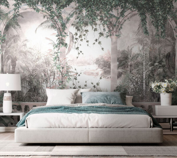 Lush vines and arches in harmony Wall murals Lush vines and arches in harmony