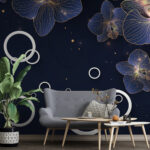 Wall murals Orchids and circles in harmony