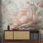 Wall murals Delicate bloom amidst swirling water.