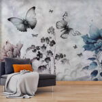 Wall murals Butterfly flying in the air