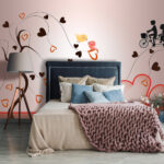 Wall murals Tree with hearts and birds on it