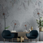 Wall murals Dandelion wishes on a breezy day.