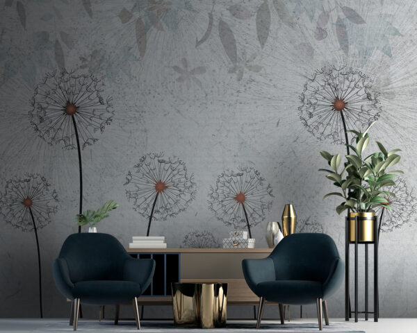 Wall murals Dandelion wishes on a breezy day Wall murals Dandelion wishes on a breezy day