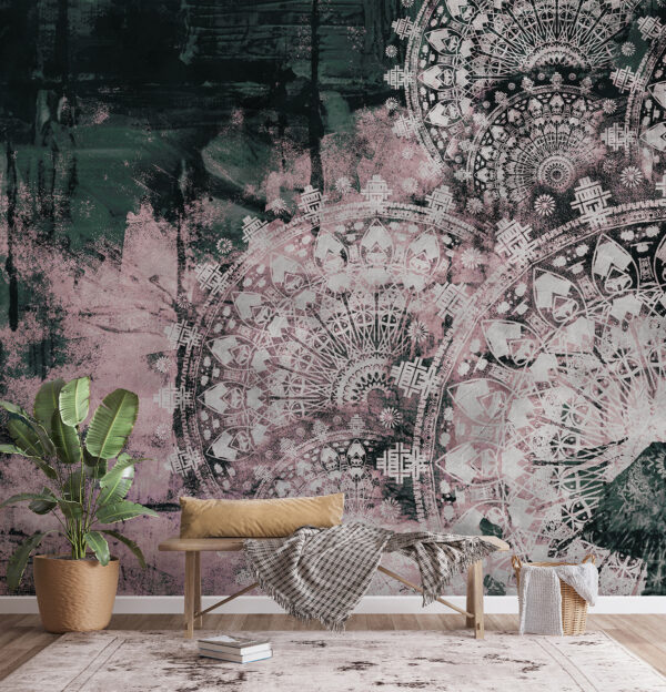 Intricate patterns with muted colors Wall mural Intricate patterns with muted colors