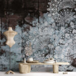Wall murals Blurry image of a sun