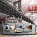 Wall murals Bridge over a river