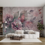 Wall murals Delicate blossoms with pastel hues.
