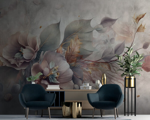 Delicate blossoms with soft hues Wall murals Delicate blossoms with soft hues