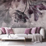Wall murals Dreamy petals in delicate abstraction.