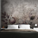 Wall murals Soft petals against a muted backdrop