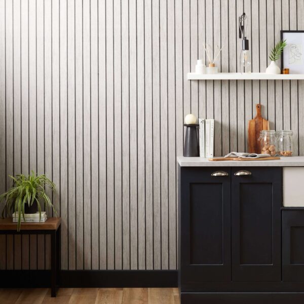 Metallic pattern with vertical lines Wall murals Metallic pattern with vertical lines