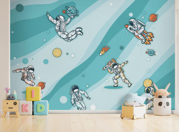 Wall murals Group of astronauts in space Wall murals Group of astronauts in space