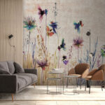 Wall murals Delicate wildflowers in pastel hues.