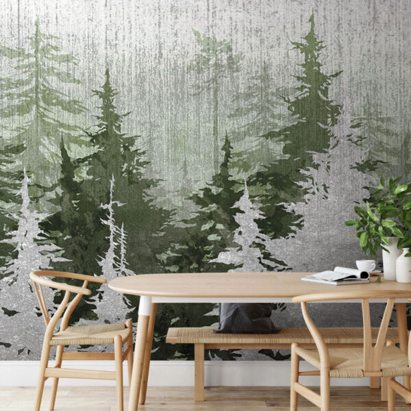 Wall murals Group of trees in a forest Wall murals Group of trees in a forest