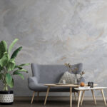 Wall murals Waves of pale marble texture.
