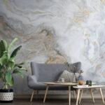 Wall murals Marble texture with swirling patterns.