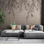 Wall murals Delicate branches in soft tones