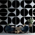 Wall murals Black and white pattern