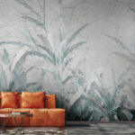 Wall murals Gentle foliage against a muted backdrop